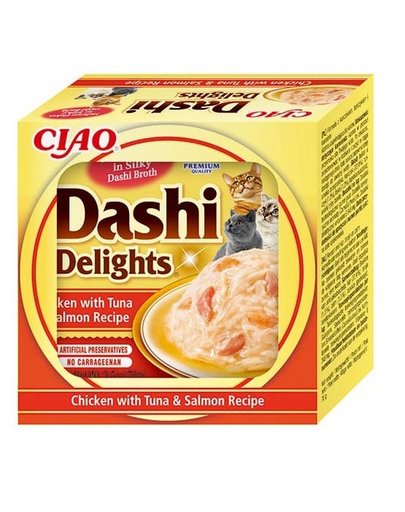 INABA Cat Dashi Delights Csirke, tonhal és lazac 70 g