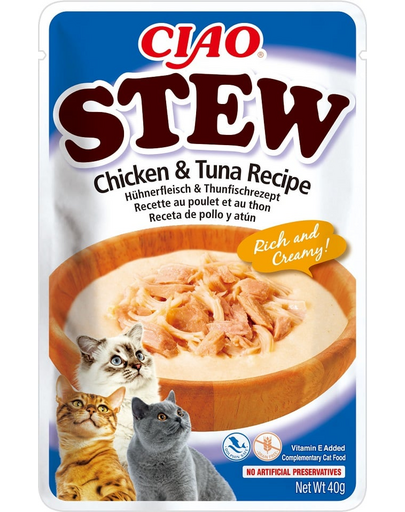 INABA CIAO Stew Csirke és tonhal étel macskáknak 40 g
