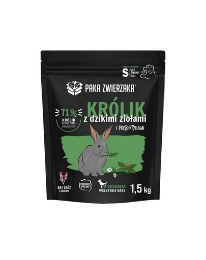 PAKA ZWIERZAKA Seventh Heaven Karma sucha Królik z dzikimi ziołami dla szczeniąt 1,5 kg