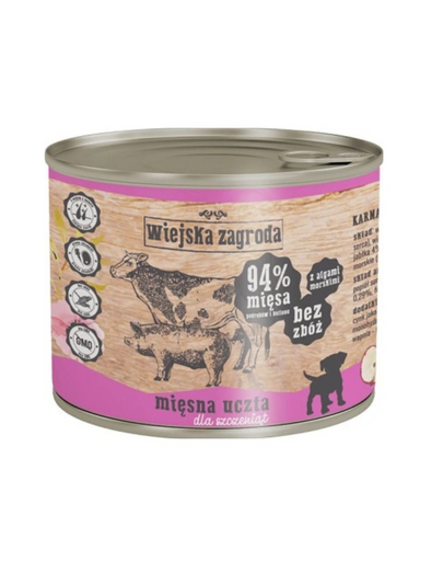 WIEJSKA ZAGRODA Húslakoma kölyökkutyáknak 200 g