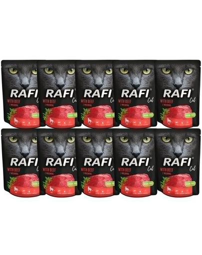 DOLINA NOTECI Rafi Cat nedves macskaeledel marhahússal 10 x 300 g