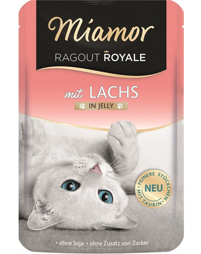 MIAMOR Ragout Royale in Jelly Salmon lazac zselé tasak macskáknak 100 g