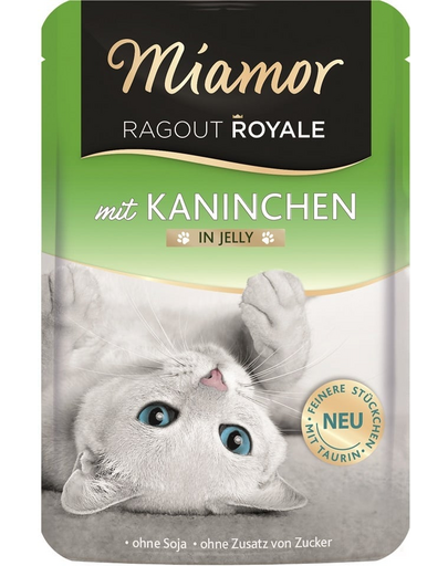 MIAMOR Ragout Royale in Jelly Rabbit nyúl zselés tasak macskáknak 100 g