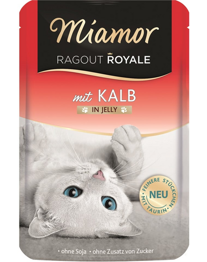 MIAMOR Ragout Royale in Jelly Veal borjúhús zselés tasak macskáknak 100 g