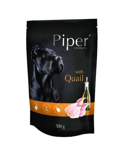DOLINA NOTECI PIPER Animals fürjjel 500g nedves kutyatáp