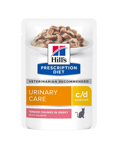HILL'S Prescription Diet Feline C/D Multicare Urinary care Salmon 12x85g