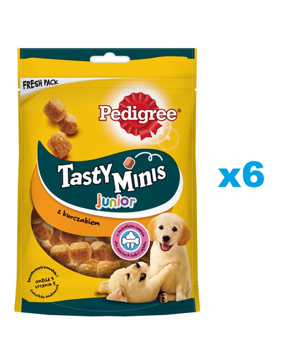 PEDIGREE Tasty Minis Junior 6x125 g kölyökkutyatáp csirkével