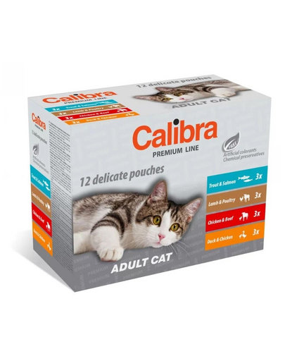 CALIBRA Cat Premium Line Adult Multipack 12x100 g