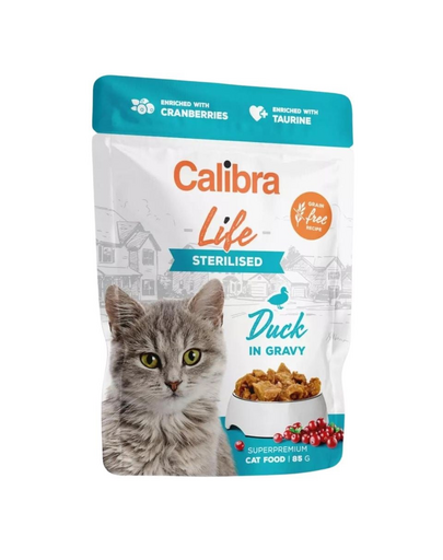 CALIBRA Cat Life Pouch Sterilised Duck in gravy 85 g