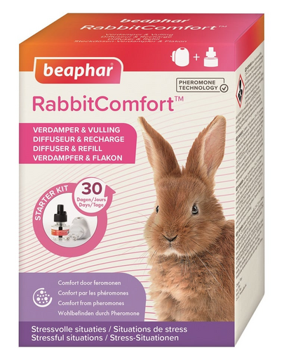 BEAPHAR RabbitComfort Calming Diffuser Starter Kit 48 ml nyugtató fermonok nyúl számára
