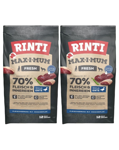 RINTI MAX-I-MUM Duck kacsával 2 x 12 kg