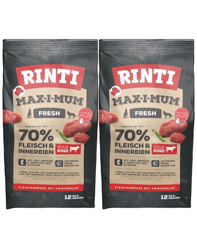 RINTI MAX-I-MUM Beef marhahússal 2 x 12 kg