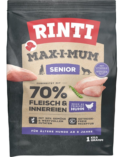 RINTI MAX-I-MUM Senior Chicken csirkével idősebb kutyáknak 1 kg