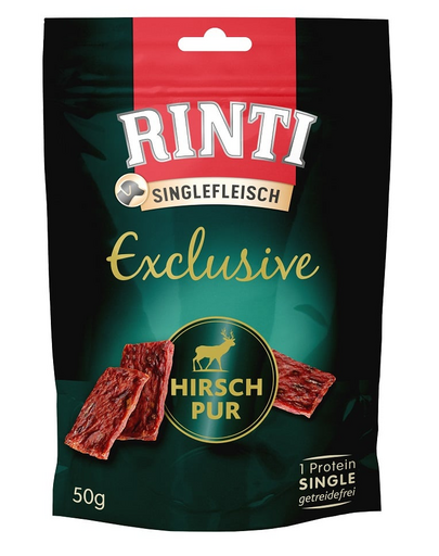 RINTI Singlefleisch Exclusive Snack Venison vadhús csemege kutyáknak 50 g