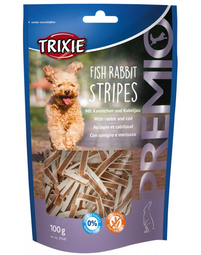 TRIXIE PREMIO csíkos nyúl és tőkehal kutyakajája 100g