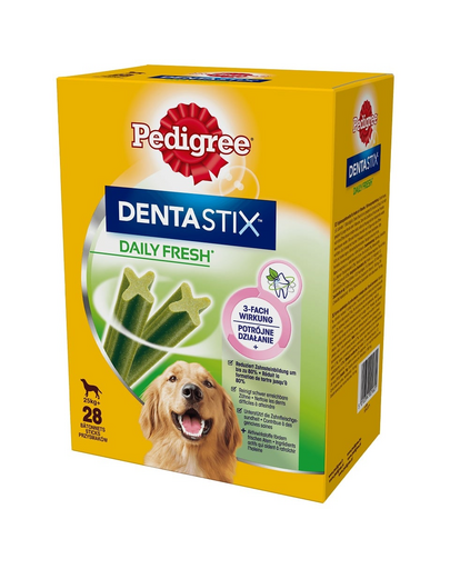 PEDIGREE DentaStix Daily Fresh csirke ízesítésű jutalomfalat nagytestű fajtáknak 4x270g