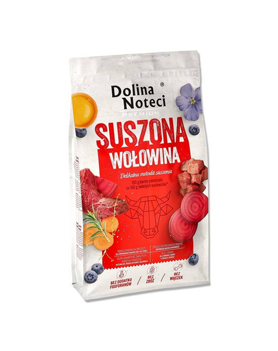 DOLINA NOTECI Premium Szárított marhahús kutyáknak 9 kg