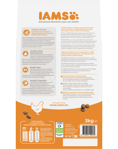 IAMS IAMS for Vitality Kitten friss csirkével 3 kg