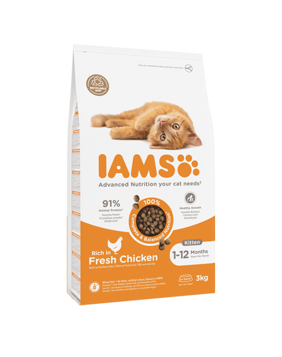 IAMS IAMS for Vitality Kitten friss csirkével 3 kg