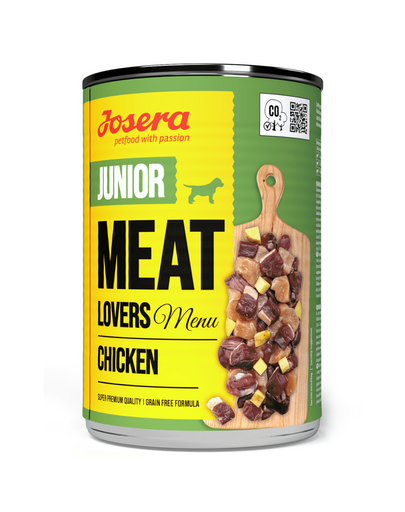 JOSERA Meat Lovers Junior Menu Csirke kölyökkutyáknak 400g