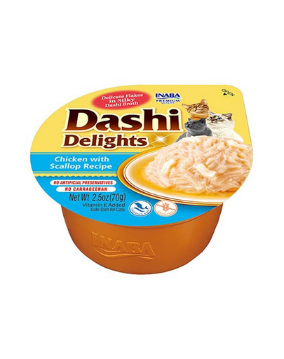 INABA Cat Dashi Delights Csirke és fésűkagyló 70 g
