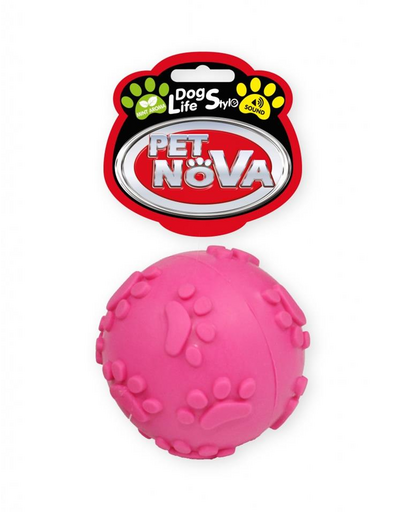 PET NOVA DOG LIFE STYLE 6 cm-es golyó, hangos, rózsaszín, menta aromával