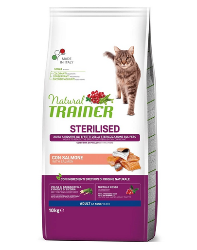 TRAINER Natural Cat Sterilised Adult lazaccal 10kg
