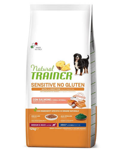 TRAINER Natural Sensitive No Gluten Medium Maxi Adult lazaccal 12kg