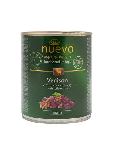 NUEVO Felnőtt szarvashús makarónival és áfonyával 800 g
