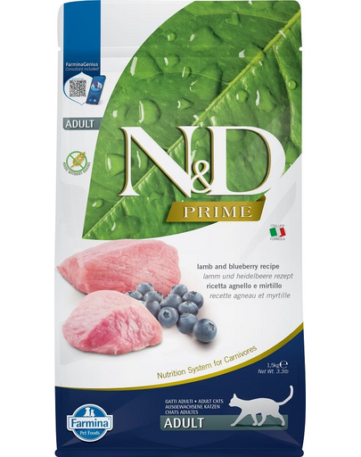 FARMINA N-D lamb - blueberry adult cat 1,5 kg