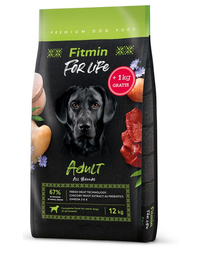 FITMIN Dog For Life Adult 12 + 1 kg egy felnőtt kutya számára