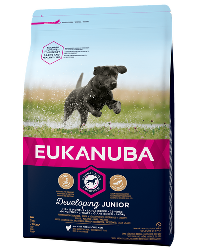 EUKANUBA Developing Junior Large Breed Chicken 3kg