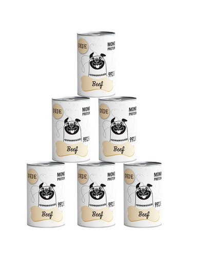 PAKA ZWIERZAKA PEPE Beef 99% Marhahús 6x400 g