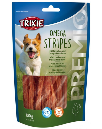TRIXIE Csíkok premio omega stripes csirke 100 g