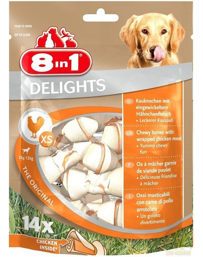 8IN1 Jutalomfalat Delights Bones XS 14 db