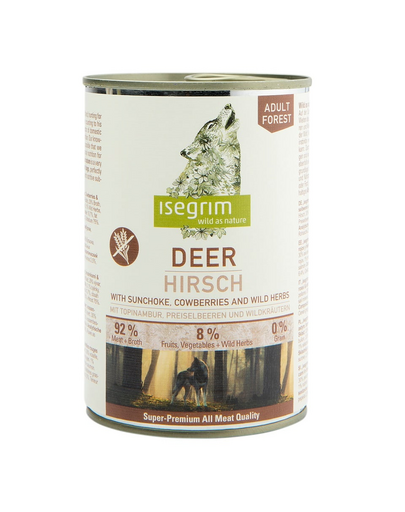 ISEGRIM Adult Forest Szarvas csicsókával és áfonyával 400 g