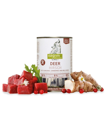 ISEGRIM Adult Forest Szarvas csicsókával és áfonyával 400 g