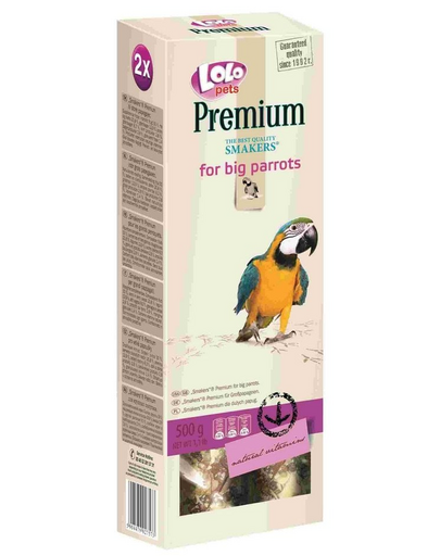 LOLO PETS Smakers prémium nagy papagájoknak