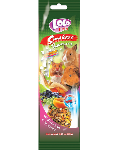 LOLO PETS Smakers rágcsálóknak gyümölcsös "Weekend Style"