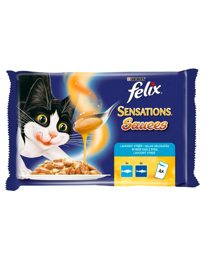 FELIX Sensations łosoś morski, sardynki z marchewką 40 x100g
