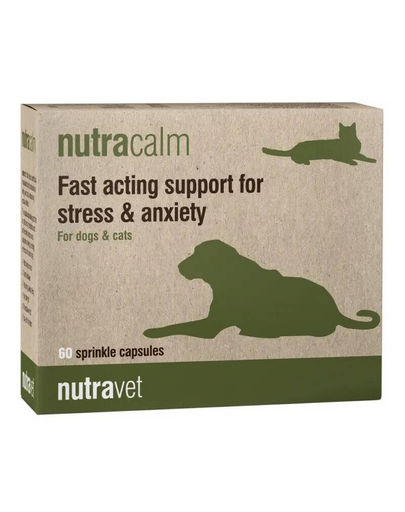 NUTRAVET Nutracalm 60 kapszula stressz és szorongás ellen kutyák és macskák számára