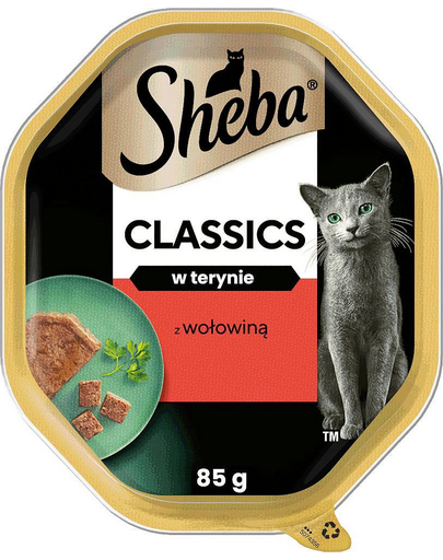 SHEBA Classics 85gx22 marhahússal - Pástétom nedves macskaeledel