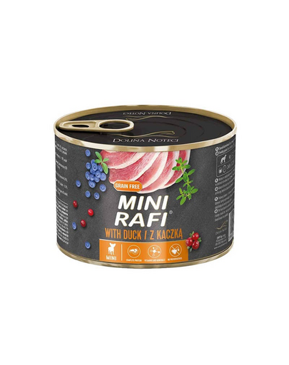 RAFI Mini kacsával 12 x 185g kistestű fajtáknak