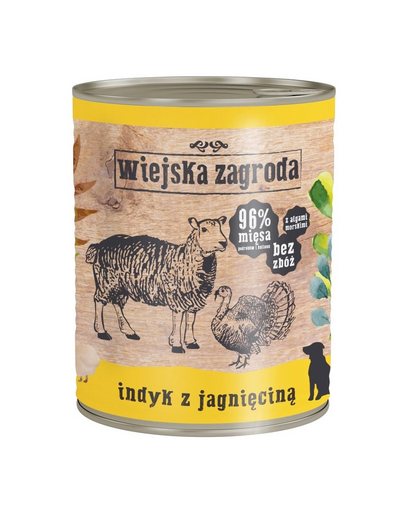 WIEJSKA ZAGRODA pulyka bárányhússal 800 g gabonamentes kutyaeledel