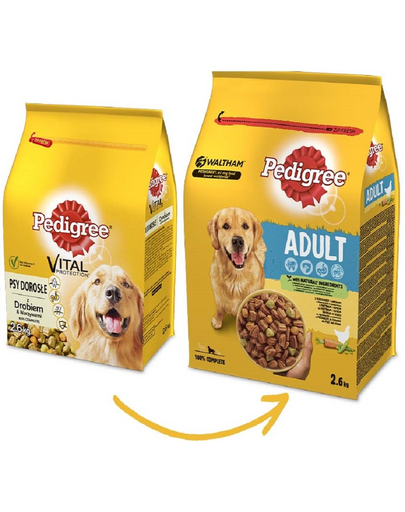 PEDIGREE Adult 3x2,6 kg csirkével és zöldséggel szárazeledel felnőtt kutyáknak