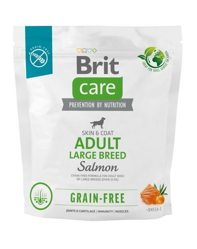 BRIT CARE Dog Grain-Free Adult large breed salmon lazaccal felnőtt nagytestű kutyáknak 1kg