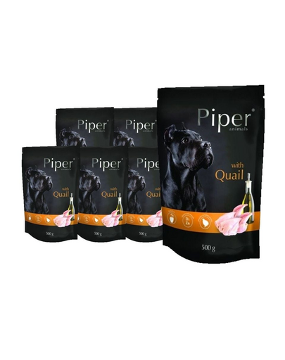 DOLINA NOTECI PIPER Animals fürjjel 10x500 g nedves kutyaeledel