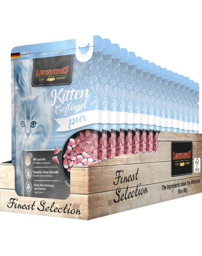 LEONARDO Finest Selection Kitten Baromfi 16x85 g