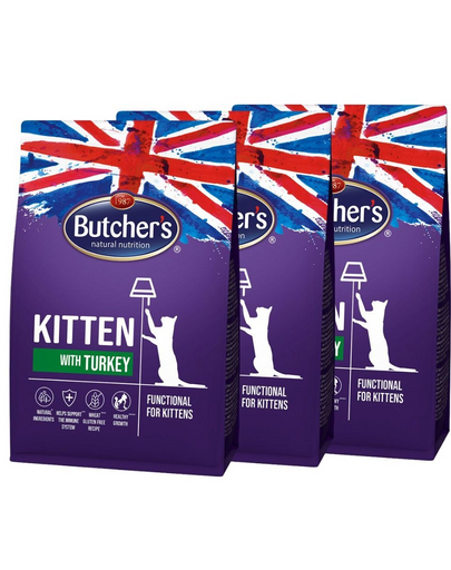 BUTCHER'S Functional Cat Cica Cica pulykával 3x800 g