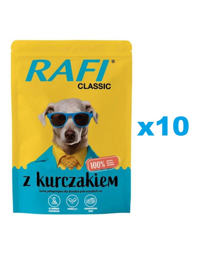 RAFI Classic csirkés nedves eledel kutyáknak 10 x 400g